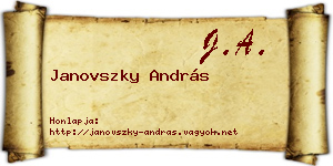 Janovszky András névjegykártya