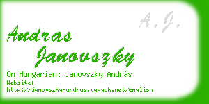 andras janovszky business card