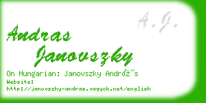 andras janovszky business card